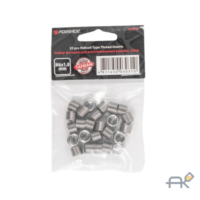 Набор футорок для восстановления резьбы М6х1.0. 25пр.(F-929U2A)